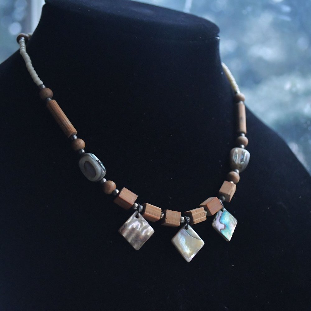 Stone & Wood Necklace